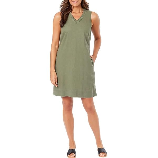 Hilary Radley Womens Short Sleeve Dress (US, Alpha, Large, Regular,  Regular, Blue Combo) at Amazon Women's Clothing store