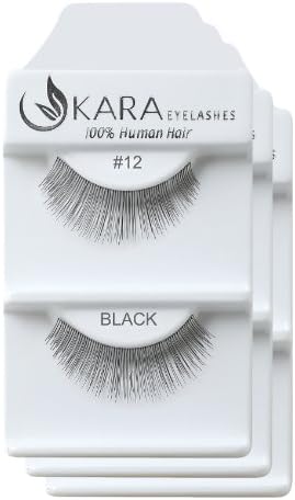 KARA 100% Natural Human Hair Hand Crafted Eyelashes Short, Medium, Long 3Pairs