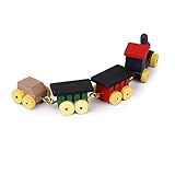 SODIAL(R) 1/12 Doll house Miniature Wooden Carriages and Train Toy Set