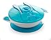 Primo Passi Baby Suction Bowl with Lid Snap-in Fork & Spoon - BPA Free First Stage Self Feeding Utensils
