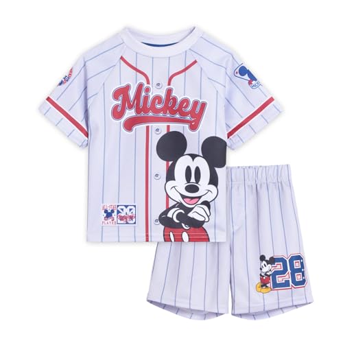 Disney T-Shirt and Mesh Shorts Outfit Set Infant to Big Kid Sizes (12 Months - 10-12)