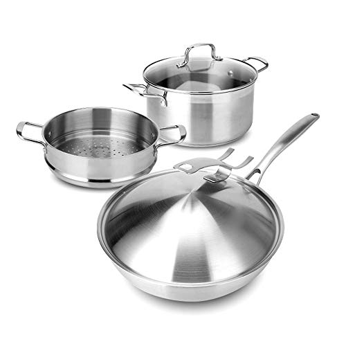 Cookware Set Stainless Steel Kitchen Cookware Set 3 Pieces Cookware