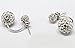 CHOP MALL® Women's Cute 925 Sliver Rhinestones Balls Christmas Earrings + Free Wristband Accessory and Ring