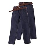 2X 1/6 Scale Male Classic Denim Jeans Pants for 12'' Hot Toys Action Figure Body Clothing Accessories
