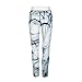 GBSELL Women Geometry Print Sports Gym Yoga Workout Athletic Leggings Pants (Black griotte, L)