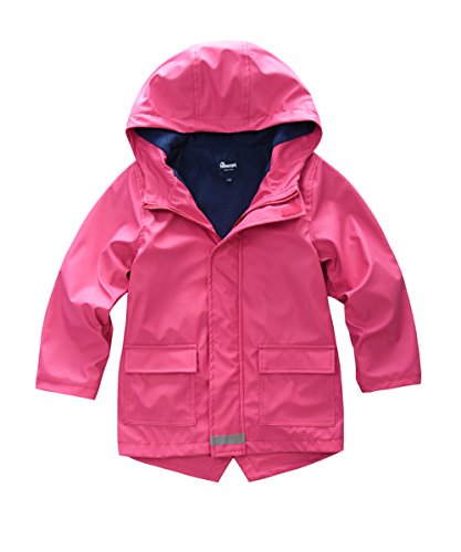 Hiheart Boys Girls Waterproof Rain Jacket Fleece Lined Softshell Coat