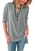 Sumtory Women Plus Size Cuffed Sleeve V Neck Hi-low Hem Top Blouses