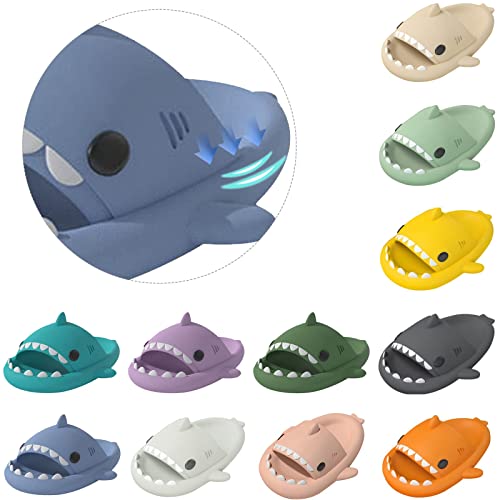 Cute Shark Slippers For Women Men Slip Novelty Open Toe Slides Summer Lightweight Sole Sandals Beach Slippers
