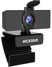 1080P Web Camera, HD Webcam with Microphone, Software Control & Privacy Cover, NexiGo N60 USB Computer Camera, 110-degree FOV, Plug and Play, for Zoom/Skype/Teams, Conferencing and Video Calling
