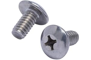 1/4"-20 x 1/2" Stainless Truss Head Phillips Machine Screw, (50 pc), 18-8 (304) Stainless Steel Machine Screws, UNC Full Thread, Plain Finish by Bolt Dropper
