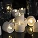 Amagic Flameless LED Tea Lights - 12 Pack, 6 Hours On, 18 Hours Off, Automatic Timer for Wedding Table Centerpiece, Home Decor