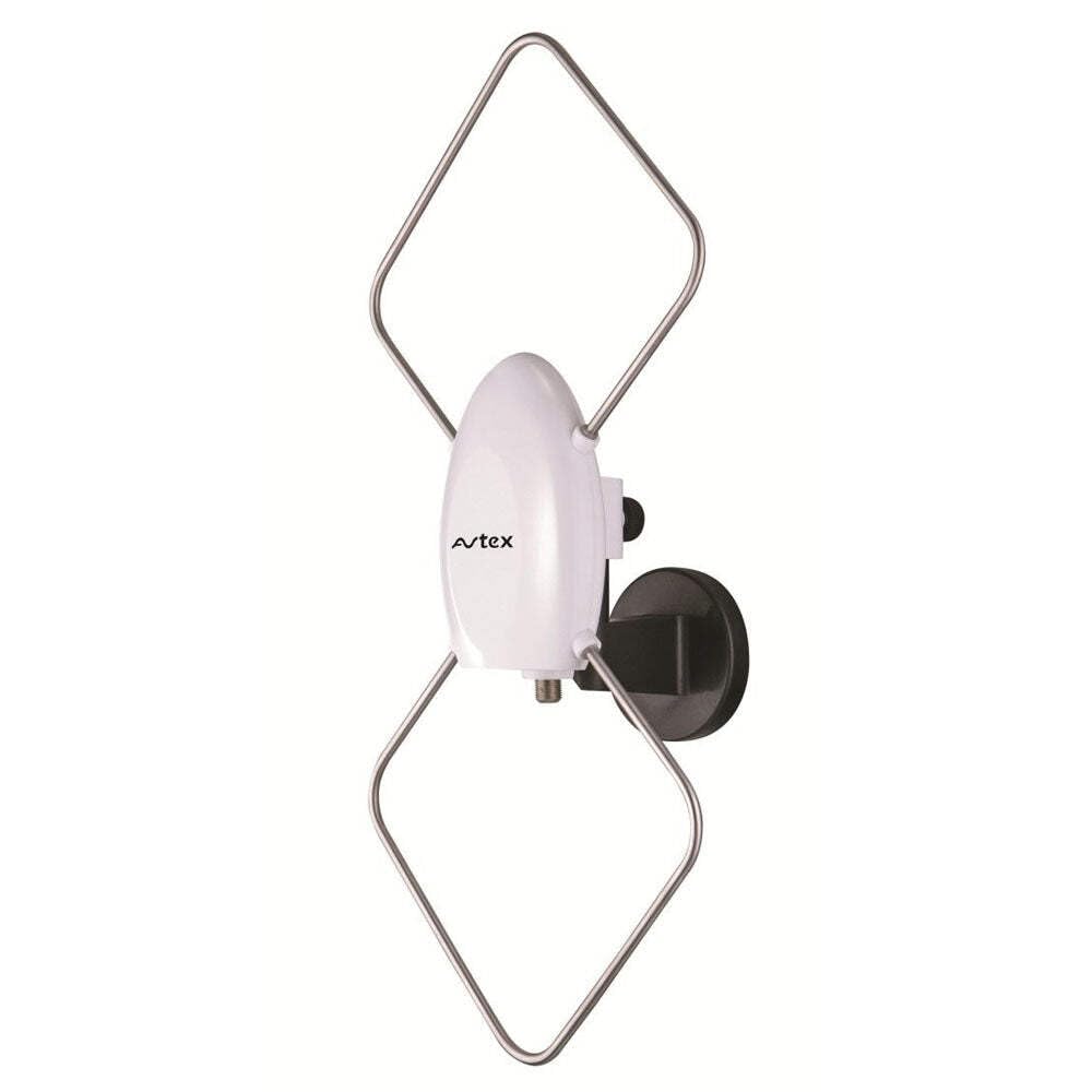 Avtex STH3000 20 dB DVB-T antenna incl. Car power cable, wall bracket, suction base and mounting accessories.