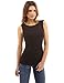 PattyBoutik Women's Crewneck Criss-cross Keyhole Back Tank Top (Black L)