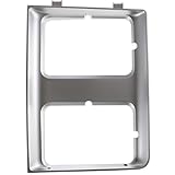 DAT 85-88 GMC SUBURBAN SILVER HEAD LAMP DOOR GIRLLE GRILL LEFT DRIVER SIDE GM2512126