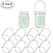 Solar Flame Lights Lanterns,6 Pack Glass Mason Jar Torches with Dancing Flickering Flames, Auto On/Off Dusk to Dawn,Landscape Garden Christmas Lights Decor