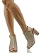 Peep Toe Ankle Strap Sandal – Western Bootie Low Stacked Heel Open Toe Cutout Velcro – Casual by J Adams