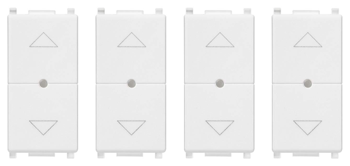 VIMAR 0K14594.01 Plana IoT Shutter Kit, 4 View Wireless Connected Remote Control Remote Control Dual Bluetooth Zigbee Technology White