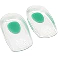 Kids Heel Cups & Heel Inserts for Sever's Disease and Heel Pain Relief | Gel Heel Cushions for Plantar Fasciitis & Achilles Tendonitis, Heel Spurs | Kids Shoe Inserts Size 2-5 (1 Pair - Green)