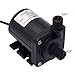 AUBIG Aquarium Fountain 12V DC Mini Water Pump 130GPH Inlet & Outlet 1/4 13.2mm NPT 60° Threads Brushless Low Noise <40dB DC40E-1250 Black