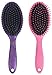 Mantello Wet Dry Detangle Hair Brush Round Brush (Pink and Purple, 2 Pack)