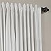 HPD Half Price Drapes Signature Velvet Thermal Blackout Curtains for Living Room 108 Inch Long (1 Panel) Rod Pocket Insulated Blackout Curtains for Bedroom Window Curtains, 100W x 108L, Off White