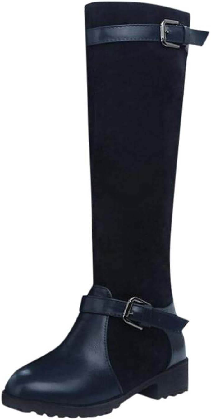 Amazon Com Women S Shoes Wide Pu Tall Shaft Boot Knee High