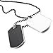 MOWOM White Black Silver Tone 2PCS Alloy Enamel Pendant Necklace Army Name Double Dog Tag