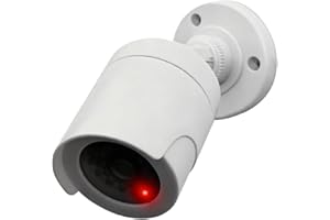 Small Fake Security Camera with Rotating Base Flashing LED Light Compact ABS Housing Suitable for Property Defense Lightweigh