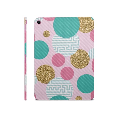 Carbon Fiber iPad Skin Compatible with Apple iPad A16 11 Gen (2025) - Golden Bu…
