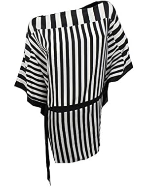 BCBGMAXAZRIA Women's Black White Kaftan Top