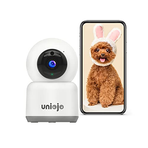 Security Camera, UNIOJO WiFi Indoor Baby Monitor Dog Cat, 1080P Wireless  Camera for Home Security, Smart Motio