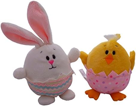 Easter Bunny and Chick Interactive Plush - Stuffed Animal Boinger For Children Of All Ages (Babys First Easter, Toddlers, and Older Kids) Great Gift For Easter Baskets