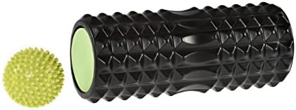 2 in 1 High Density Foam Rollers Set - Deep Tissues Workout Back Massager &amp; Stretch Yoga Exercise Foam Roller for Muscles, Crossfit Training Muscle Roller Kit BONUS: Trigger Point Massage Ball + Bags