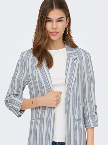 ONLY Onlgoa 3/4 Unline Linen Bl Blazer CC TLR Onlgoa 3/4 Unline Linen Bl Blazer CC TLR Women's (Pack of 1)