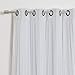 Best Home Fashion uMIXm Tulle Sheer Lace and Blackout 4 Piece Curtain Set – Antique Bronze Grommet Top – Vapor – 52