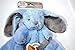 Nunu Blankets & Beyond Blue Plush Bunny Security Blanket Pacifier Holder 15