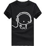 Mens Shirt,Haoricu 2017 Clearance Fashion Men Boy Cotton Summer Short Sleeve T Shirt (M, Black)