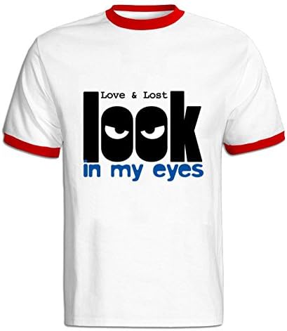 Adj Pretty Patterns Look in my eyes Tshirt for Man L red