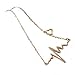 Zittop New Women EKG Necklace Heartbeat Rhythm with Love Heart Shaped (Gold) Product Name