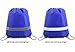 Drawstring Backpack Bags Reflective Bulk Pack, Promotional Sport Gym Sack Cinch Bags (10 Royal)