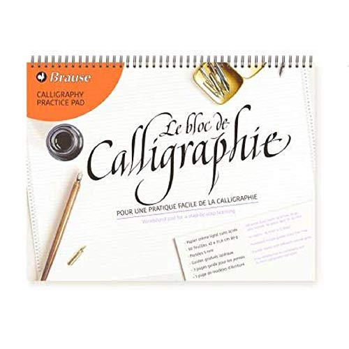 Brause 96442B - calligraphy spiral pad 50 cream lined sh 29.7x42 cm - A3