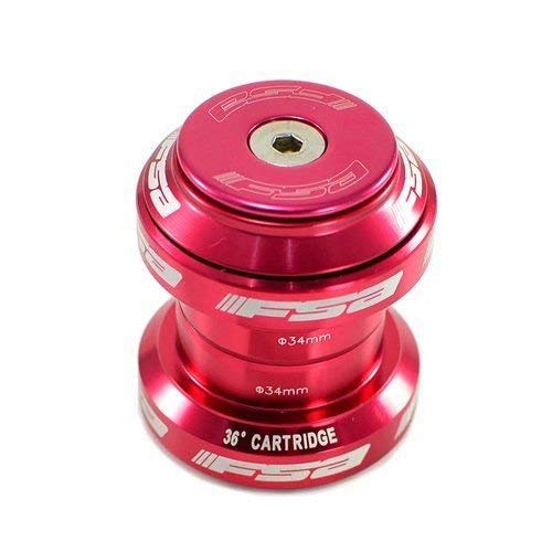 FSA Orbit MX 1-1/8Inches Threadless MTB Road Headset with Top Cap, Red , XTE1509