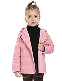 Arshiner Girls Baby Waterproof Rain Coat Jacket Outwear Trench With Hooded