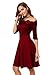 Womens Vintage Lace Off Shoulder Puffy Swing Dresses Sexy Elegant Wedding Dress for Party Cocktail