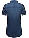 FPT Womens Short Sleeve Chambray Button Down Shirt (S-3XL)