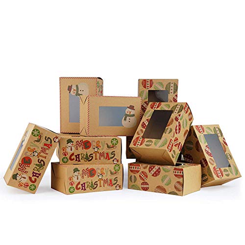 20 Piece Donut Treat-To-Go Gift Christmas Boxes, Holds Christmas Donuts, Treats and Gifts, Perfect for Holiday Gift Giving - Thumbnail 4