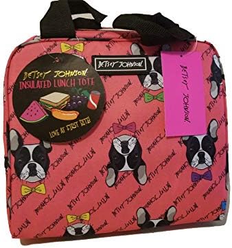 betsey johnson pug lunch bag