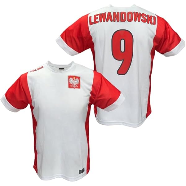 Amazon.com: Mens Polska Robert Lewandowski #9 Replica Euro 2020