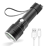 Onforu 1200LM Rechargeable LED Flashlight, CREE LED, 6000mAh Battery 16 Hours Runtime, Super Bright LED Torch, IP65 Water-Resistant, 4 Modes for Camping and Hiking, USB Cable Included