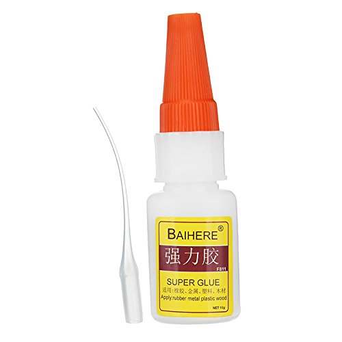 BAIHERE 10g Metal Super Glue Quick Drying Strong Instant Adhesive for Steel Alloy Hardware Mould